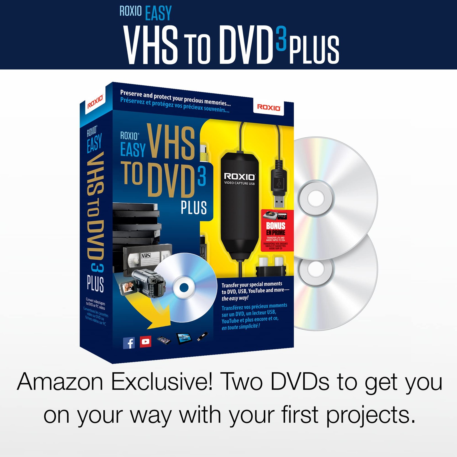 Roxio Easy VHS to DVD 3 Plus | VHS, Hi8, V8 Video or Digital…