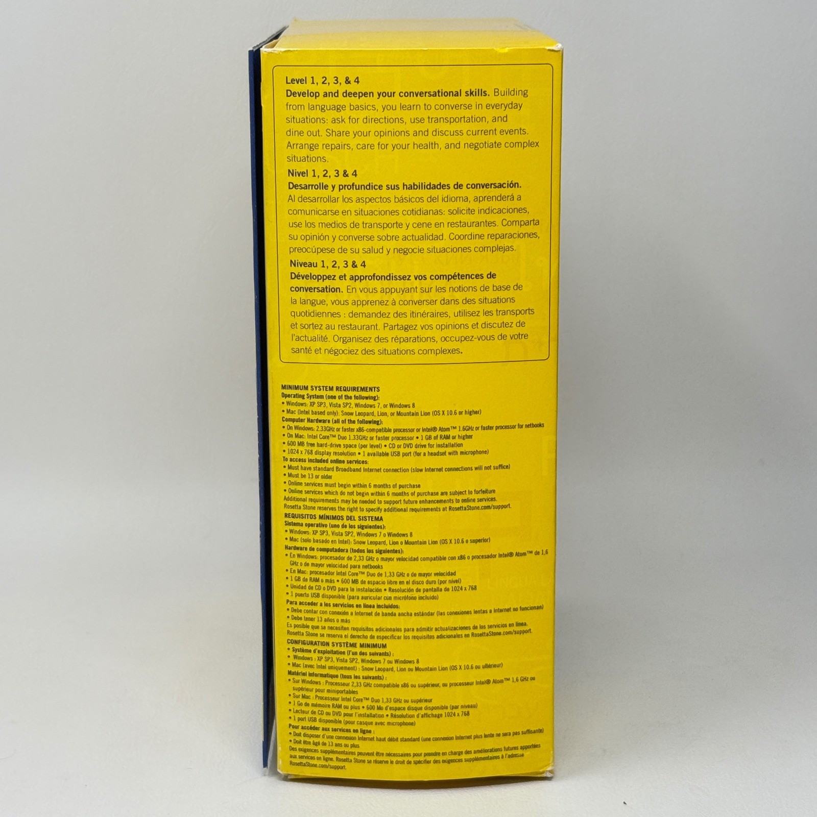 Rosetta Stone French Totale Ver 4 Levels 1 2 3 & 4 Set Windows Mac SEALED