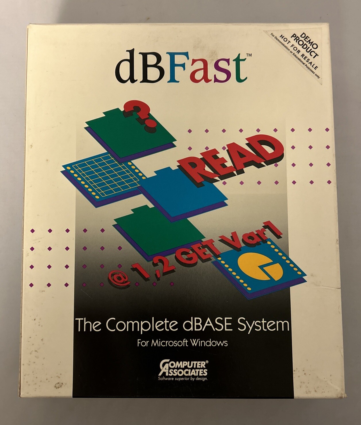 Computer Associates dBFast Version 1.7 Demo 1991 Vintage dBase Computer Software