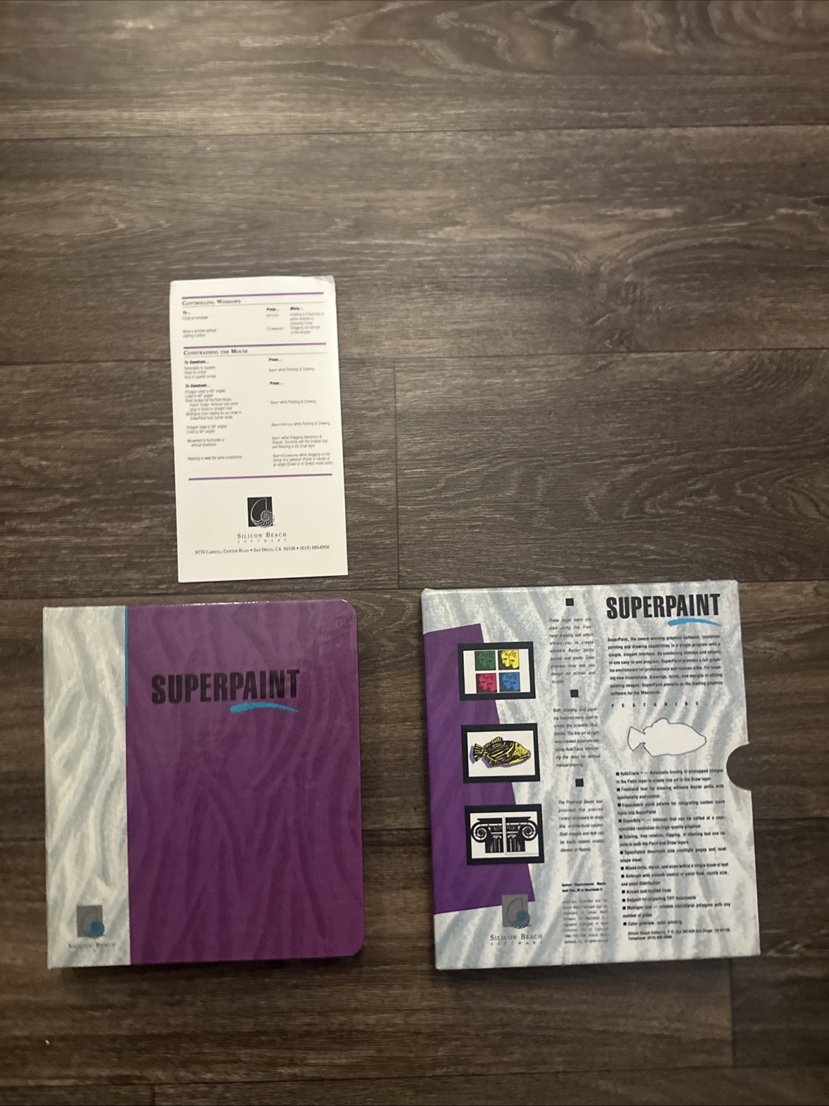 SUPERPAINT Silicon Beach Software (1988) for Apple Macintosh(2 Floppy Discs)