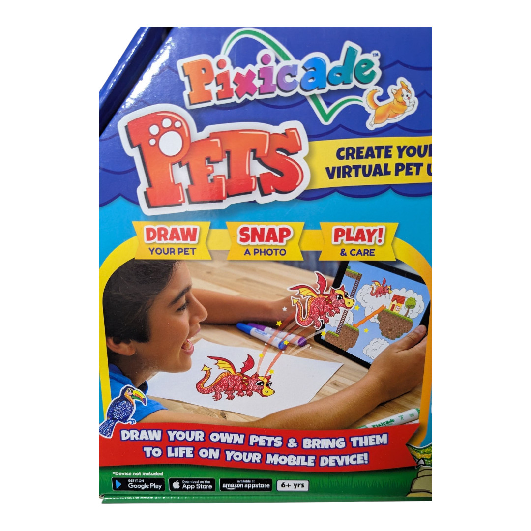 Pixicade Pets – Create Your Own Virtual Pet Universe – Draw, Snap, Play – NEW