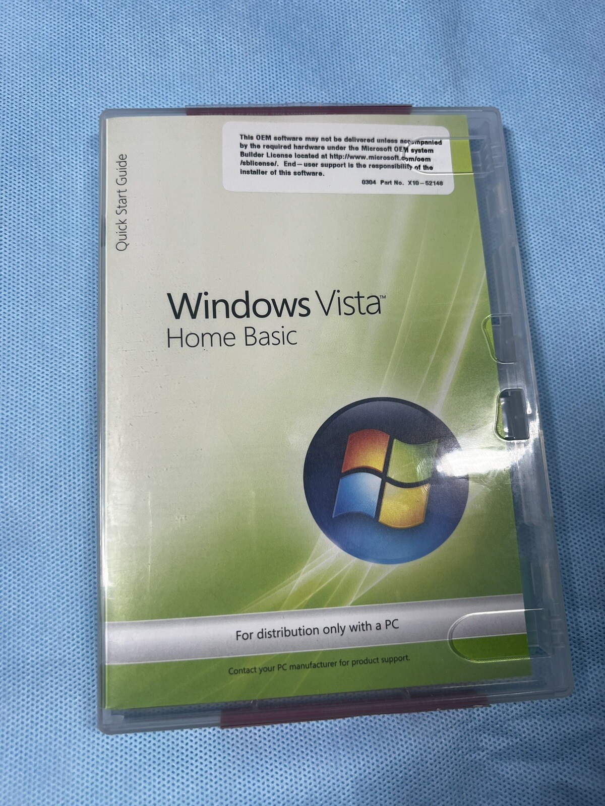 *Disk Only* Microsoft Windows Vista Home Basic PPP OEM – NEW opened Box!