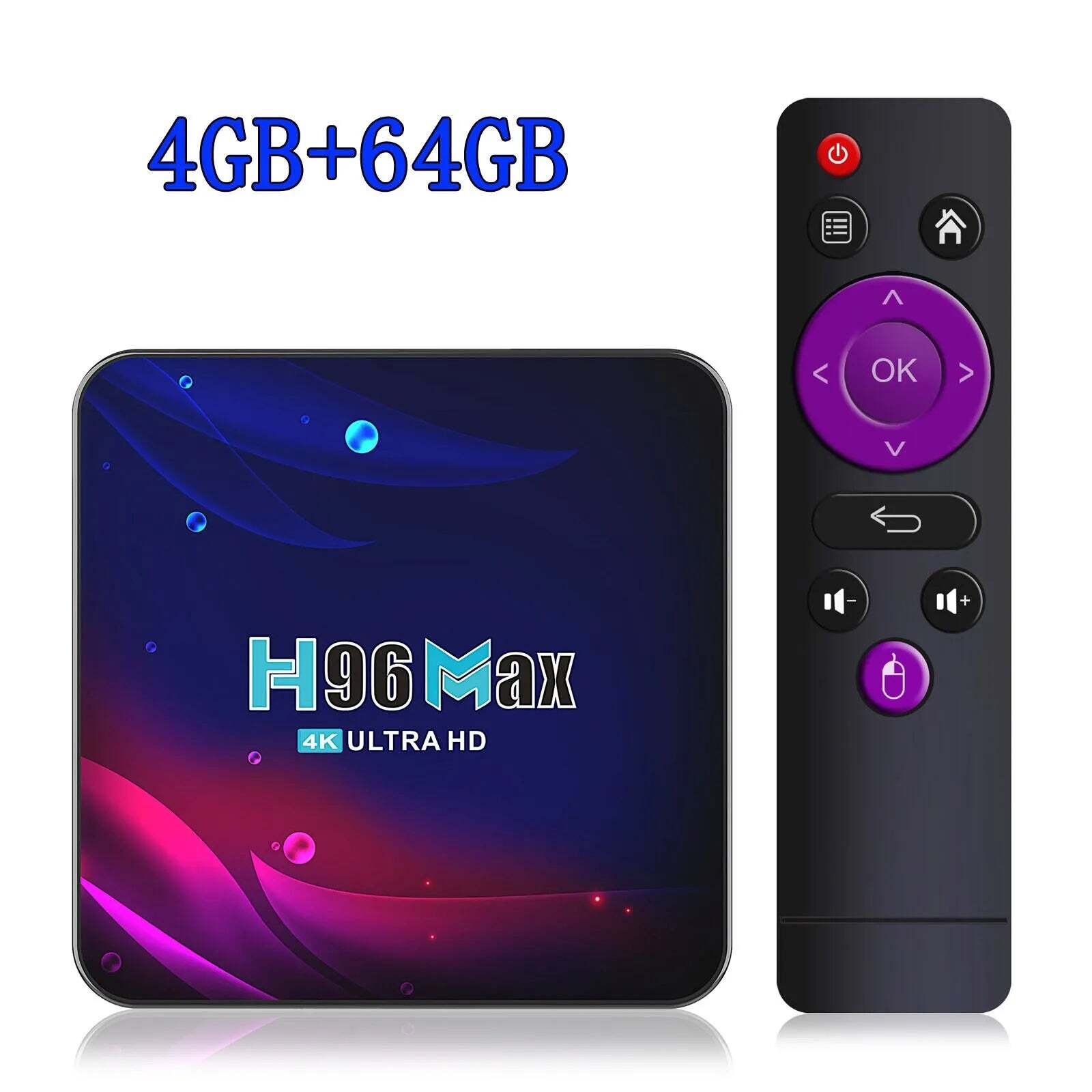 H96 Max V11 Smart TV BOX Android 11 4GB RAM Rockchip 3318 4K Google 3D Video
