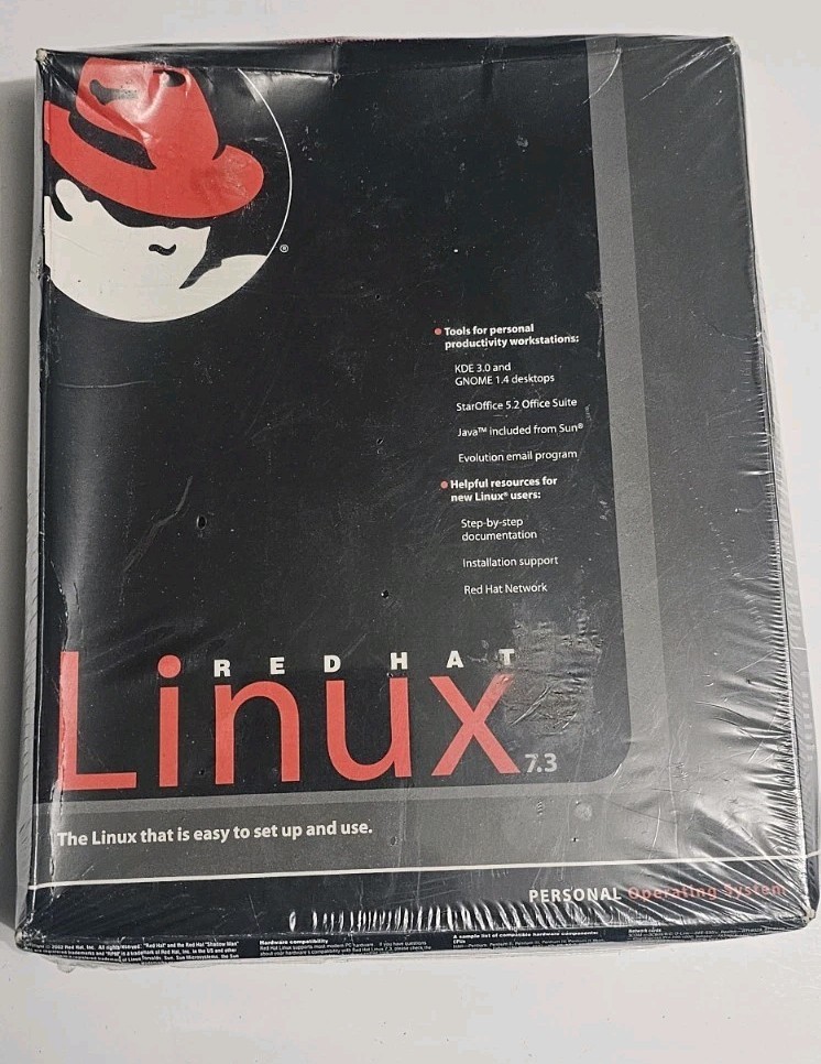 RED HAT Linux 7.3 Personal Operating System OS Brand New SEALED