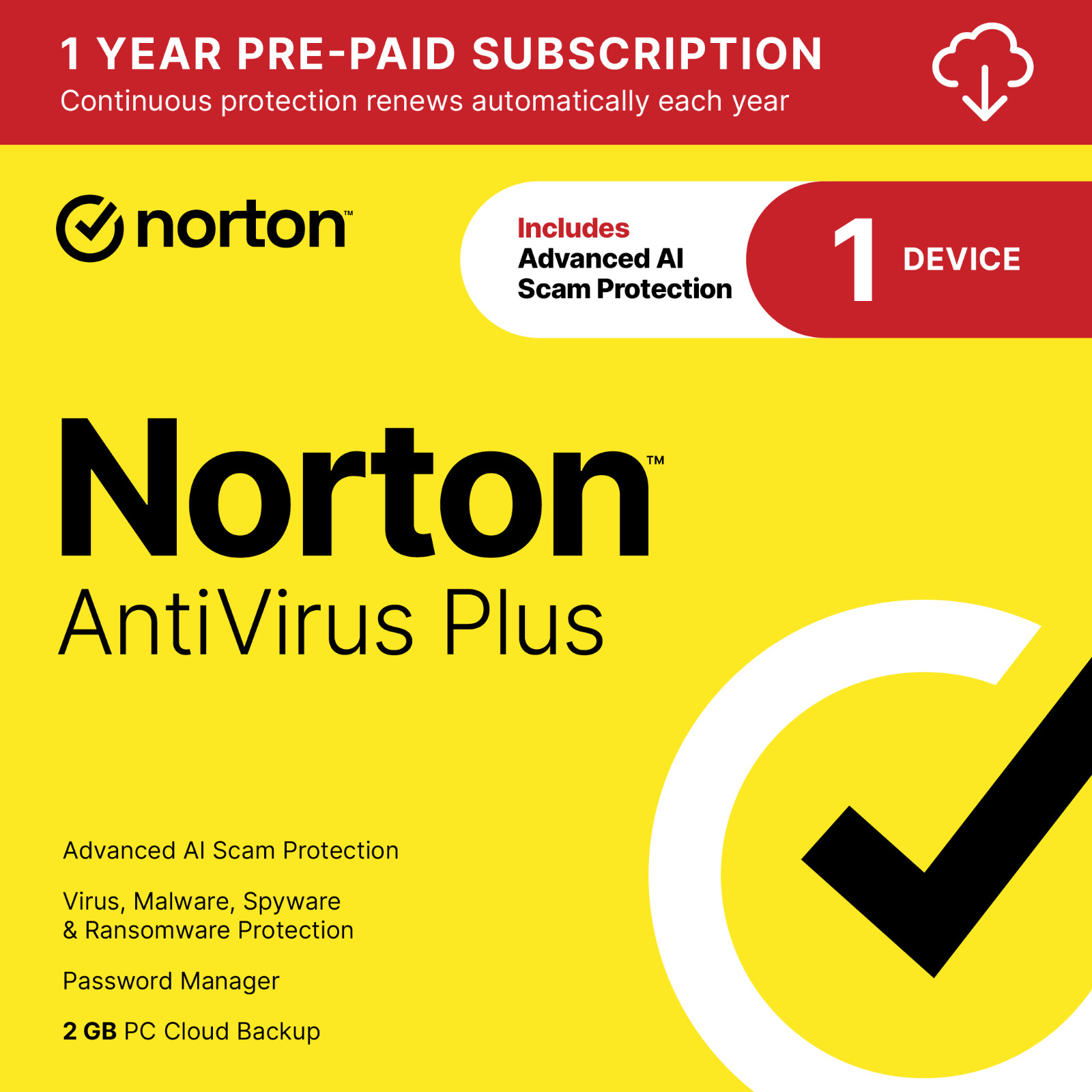 Norton Antivirus Plus | 1 Device | Direct from Norton | Digital Download