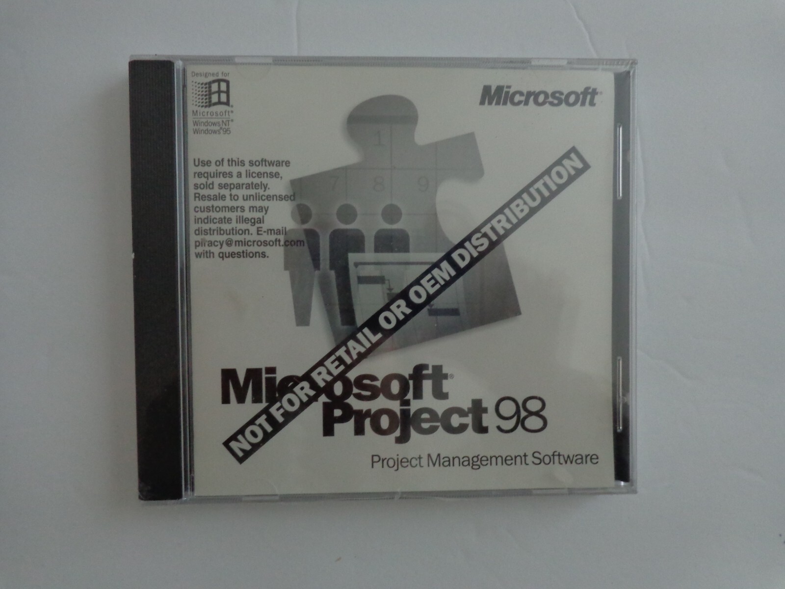 Microsoft Project 98 Project Management Software CD with Key