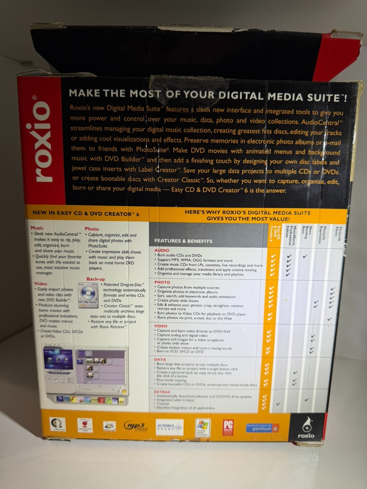 Roxio Easy CD & DVD Creator 6 Platinum Edition – Digital Media Suite Windows