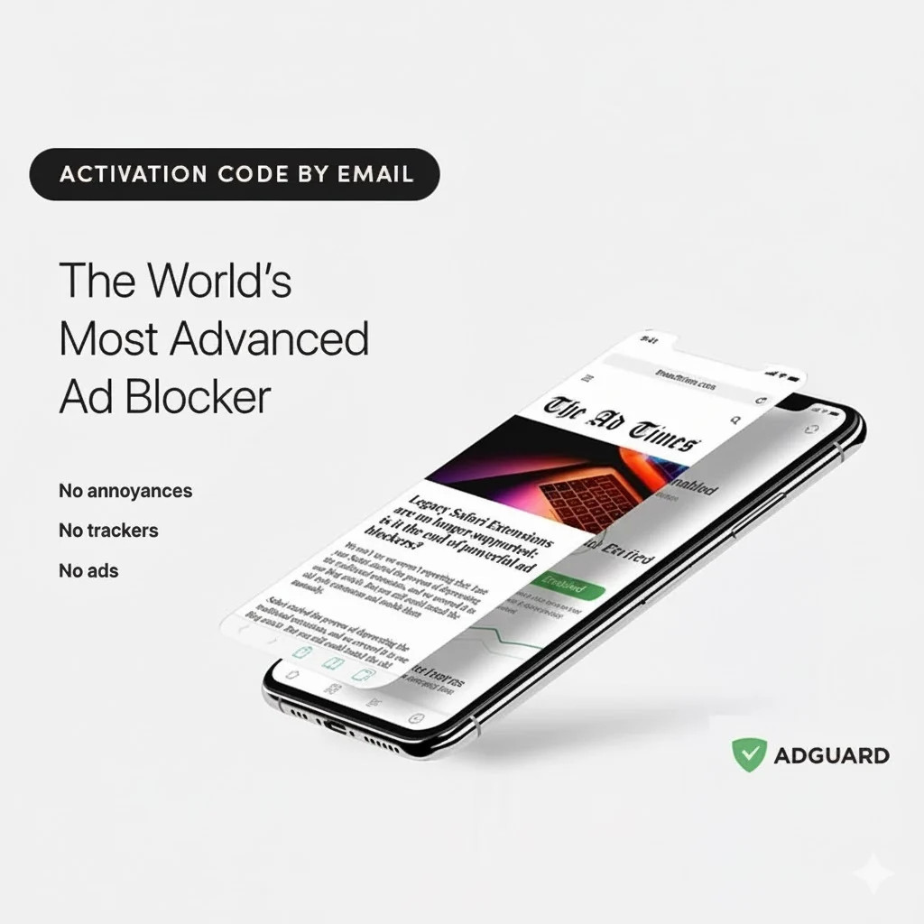 AdGuard Premium Personal Key (Lifetime / 3 Devices) – PC Mac Mobile – Global