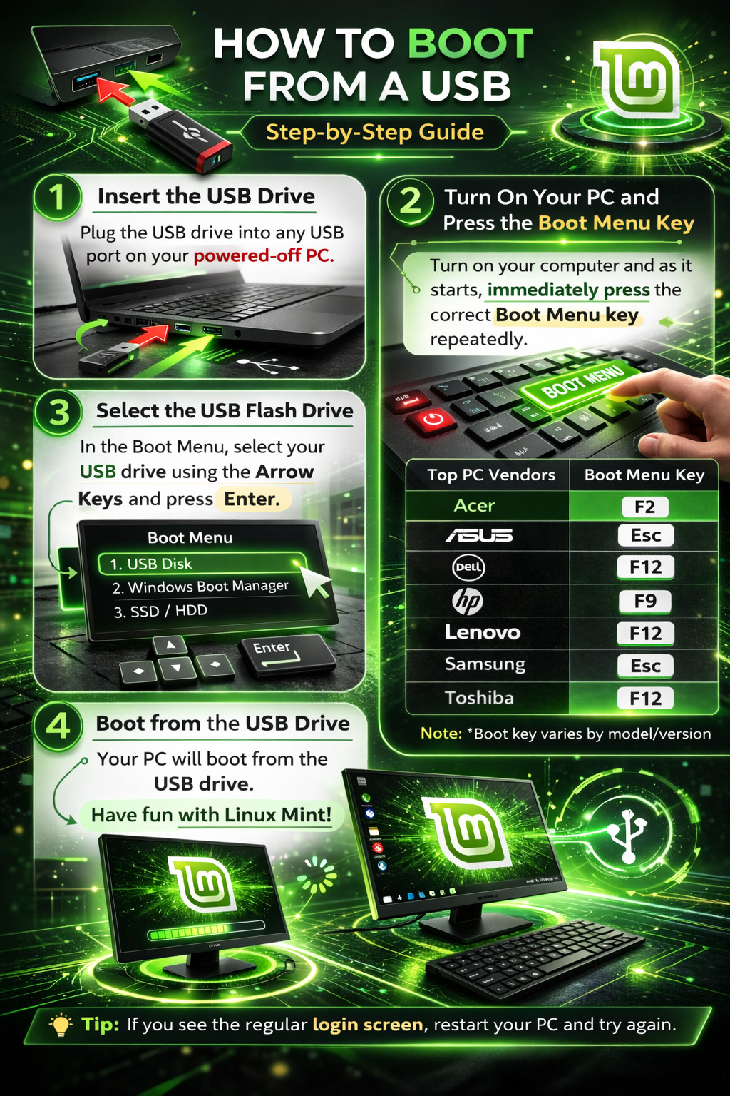 Linux Mint 22.3 Zena Bootable USB 64/DVD combo Live Install, Persistent