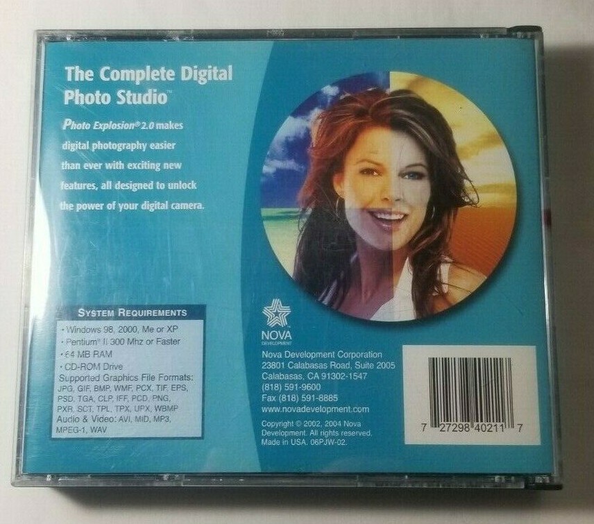 Nova Photo Explosion: The Complete Digital Photo Studio, Version 2.0 (PC, 2004)