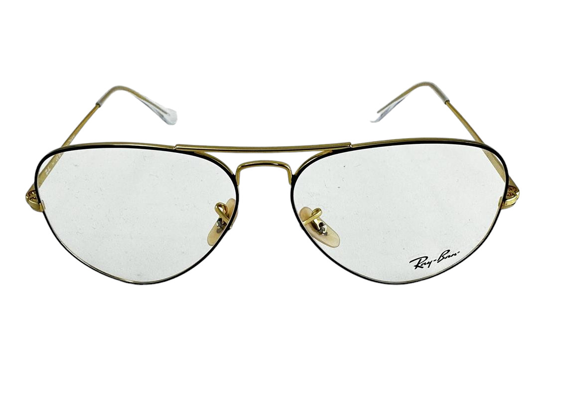 Ray Ban NEW Aviator Matte Black Fashion Frames Gold 58-14-140 Eyeglasses RX6489
