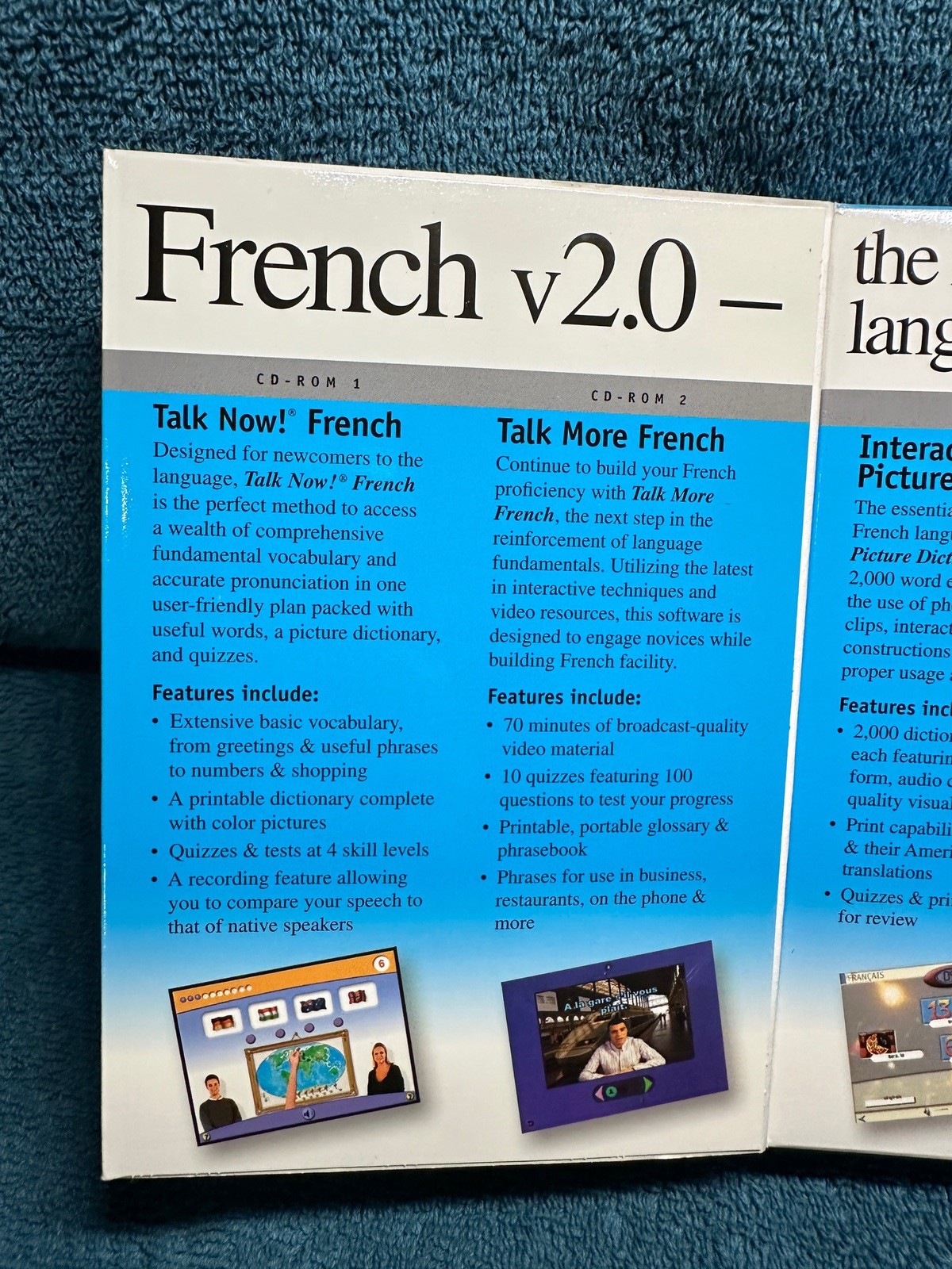 Instant Immersion French 2.0 TOPICS Entertainment Computer Software 3 CDs Used