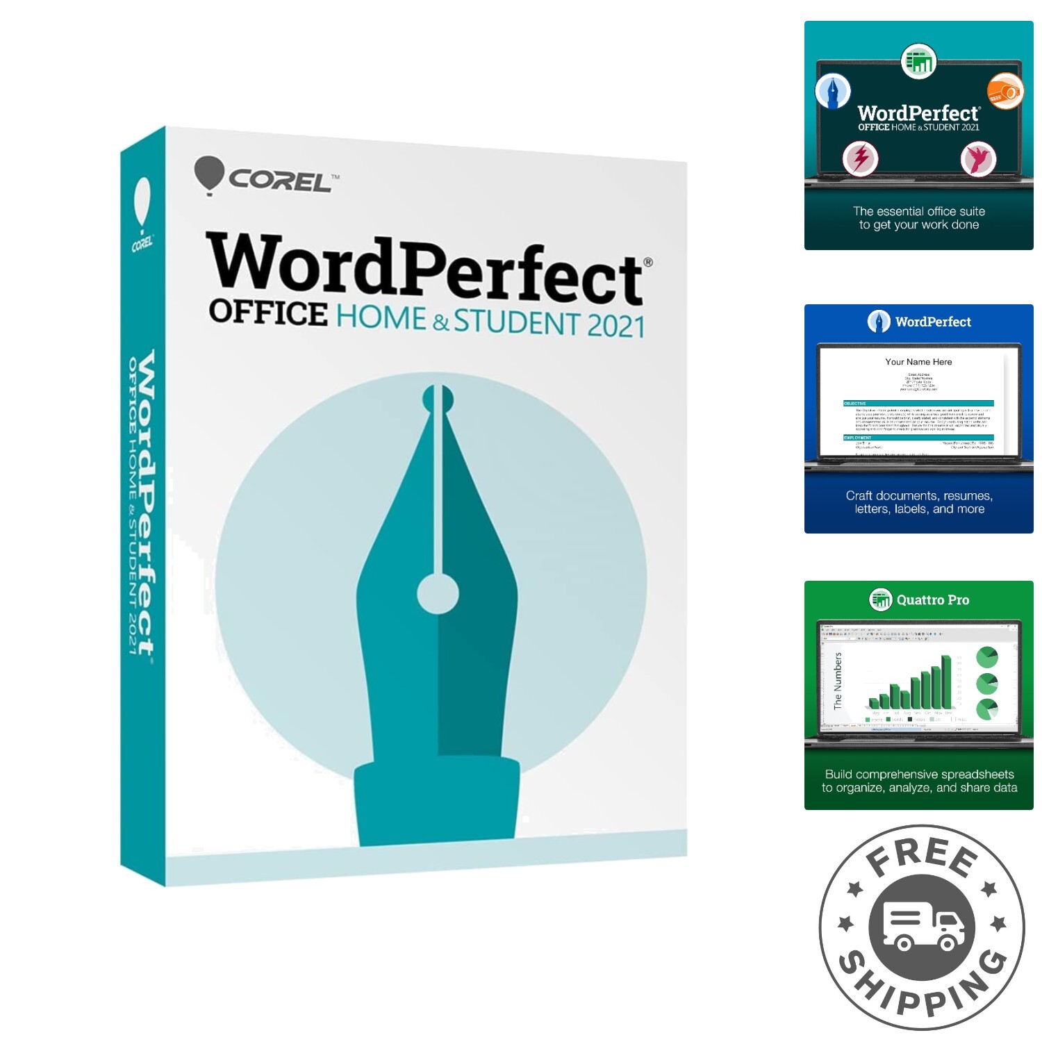 2021 WordPerfect Office Suite | Word Processor, Spreadsheets & Presentations