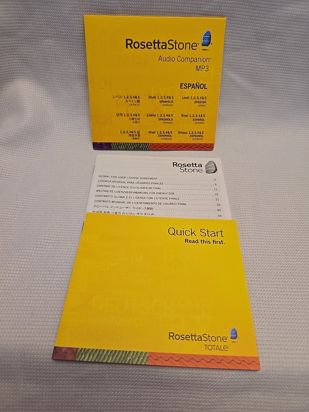 Rosetta Stone V4 TOTALe: Spanish (Spain) Level 1-5 Set Headphones Audio Mexican