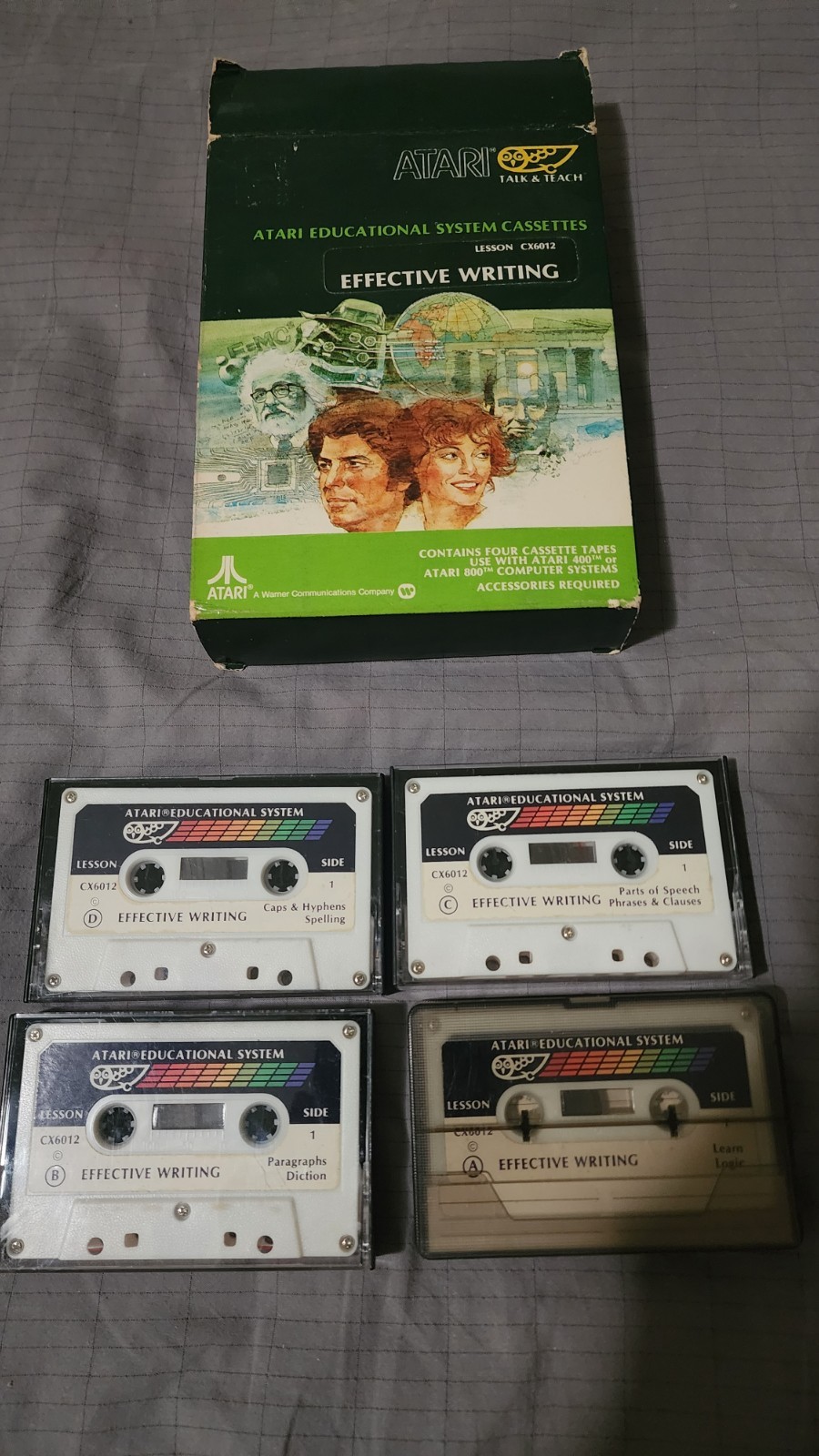 Atari Educational System Cassettes Software. Five lessons see full description.