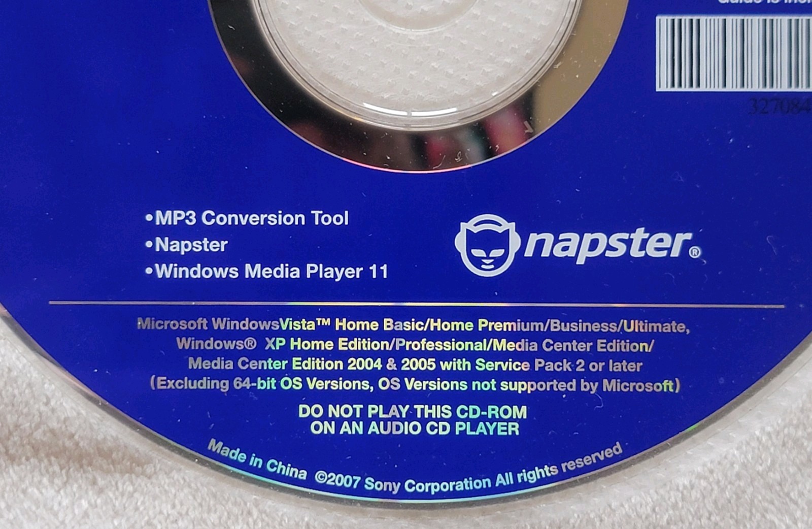 Sony Walkman CD-ROM MP3 conversion tool, Napster & Windows Media Player 11