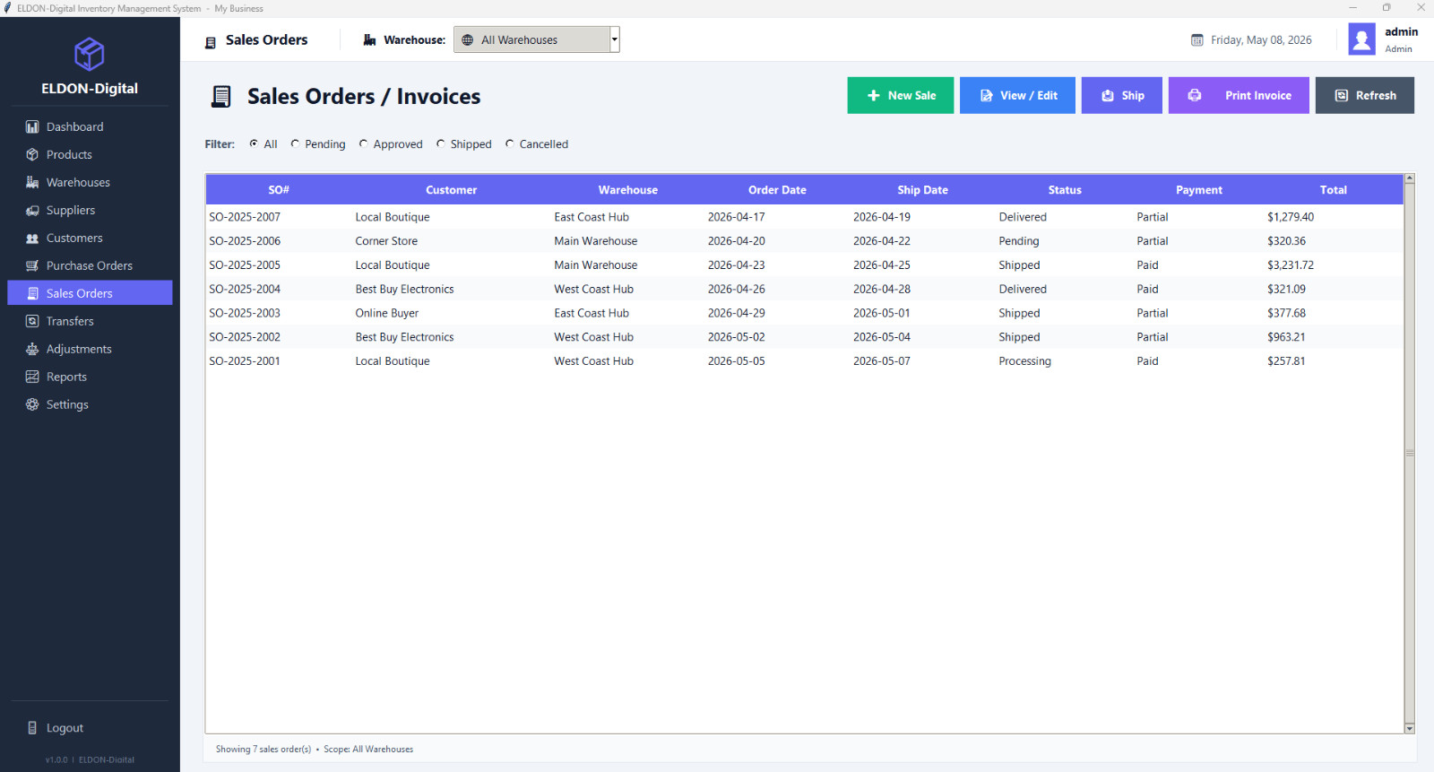 Multi Warehouse Inventory Management Software USB Stick Small Business No Fees