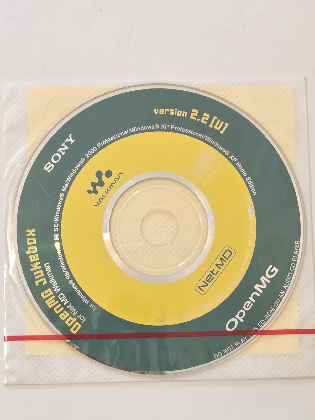 Sony OpenMG Jukebox Version 2.2 Cd ROM Disc Net Md Walkman Software New Sealed