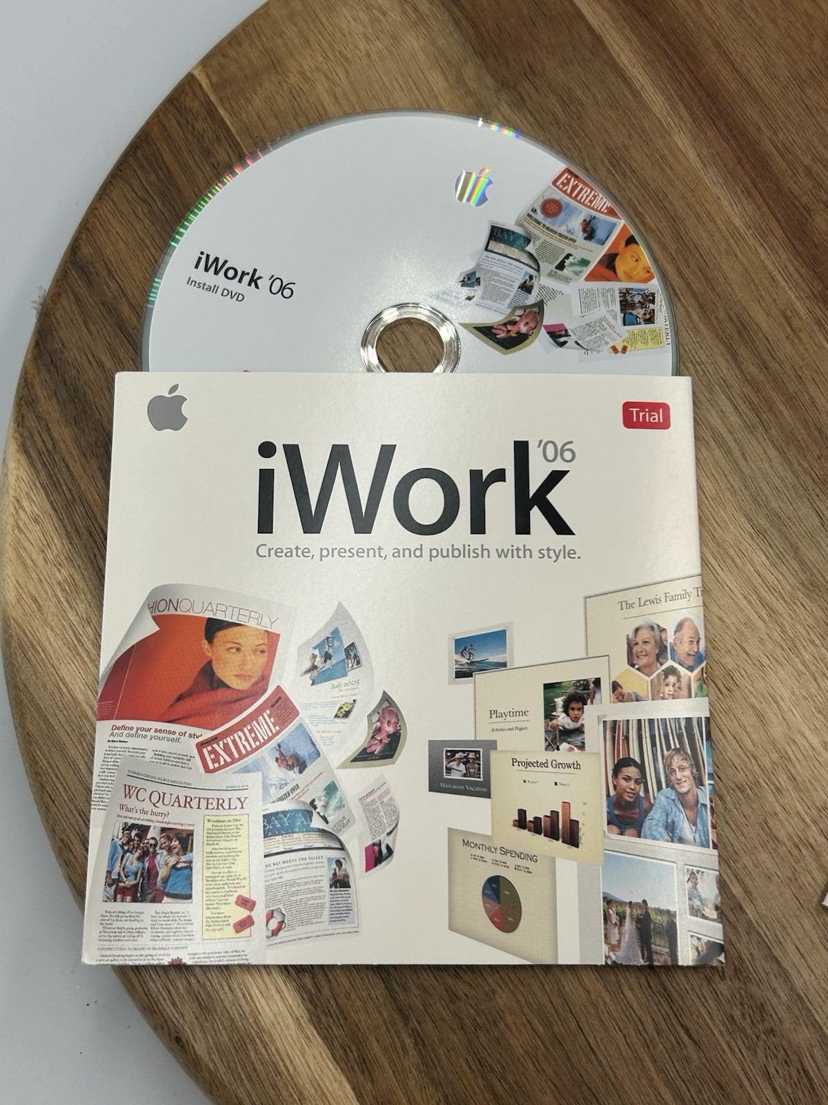 Apple Mac OS X Tiger 10.4 Retail Box OEM with iWork Trial Install Disk New Open