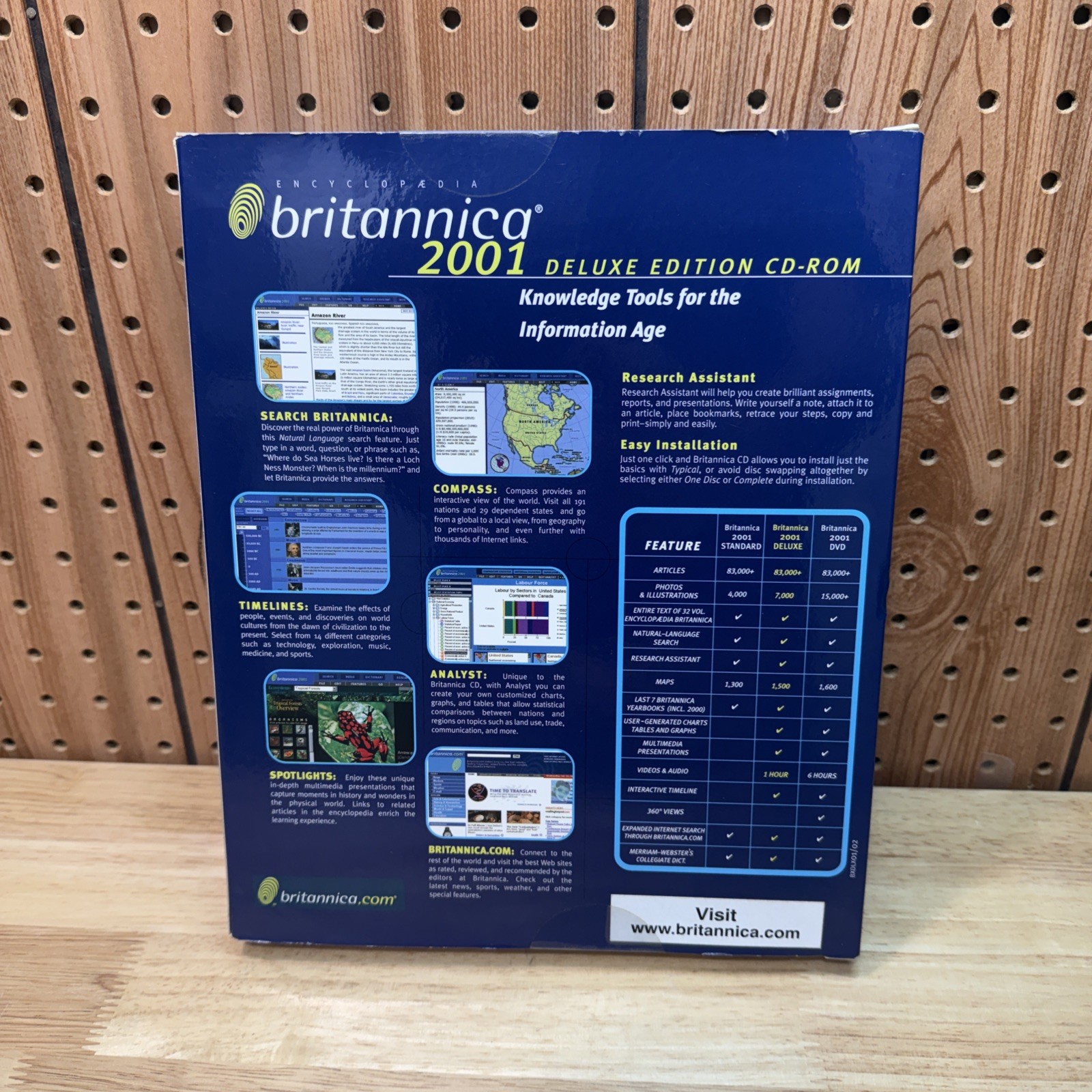 Encyclopedia Britannica 2001 Deluxe Edition CD for Windows 2 Disc