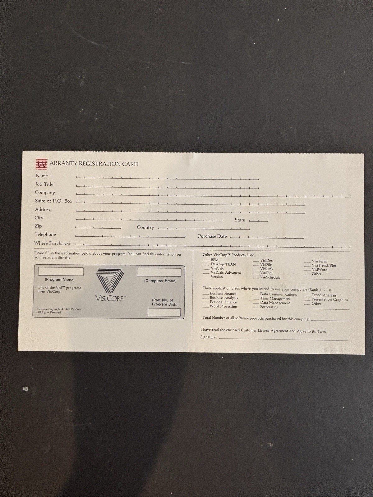 1982 VisiCorp Personal Software Complete W/ Disk For Apple IIe – Ships Free