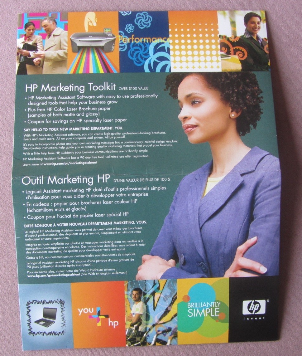 Original HP Marketing Toolkit Assistant Software New in Pkg w CD + Paper 2021