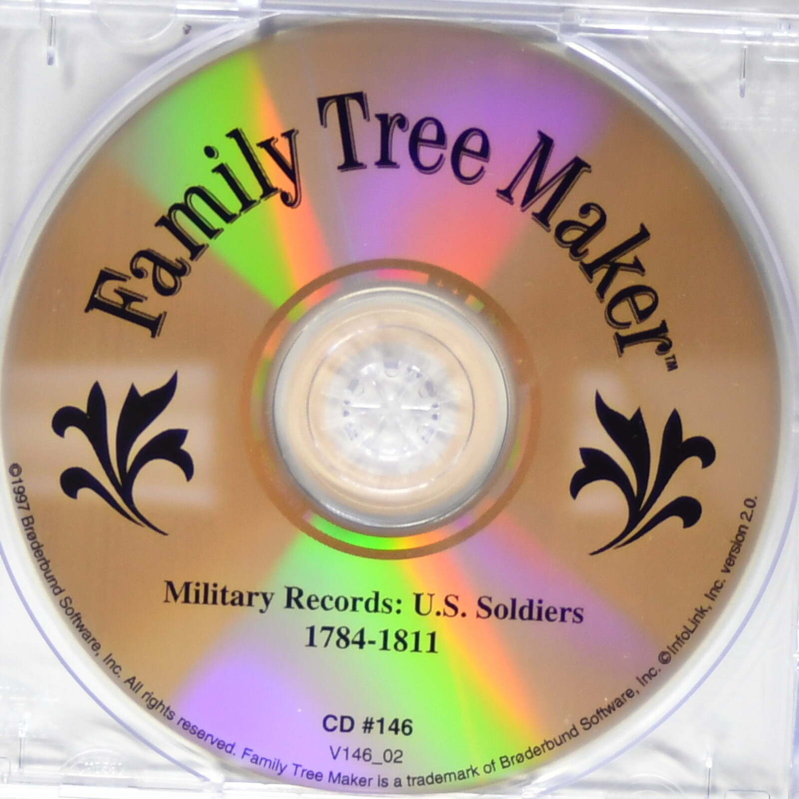 Broderbund Family Tree Maker Data CD # 146 US Soldiers 1784-1811
