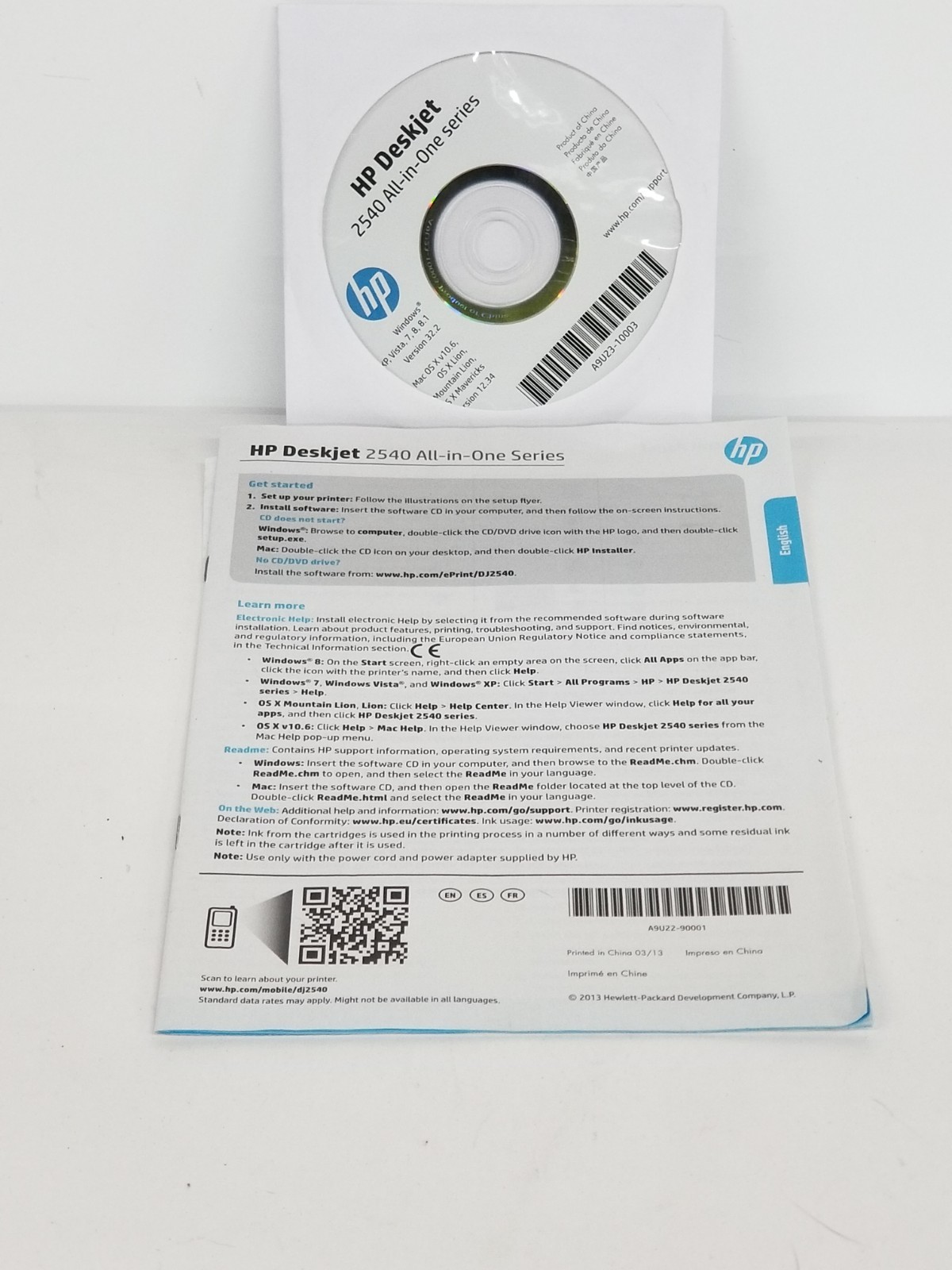 HP Deskjet 2540 All In One Series Software Disk