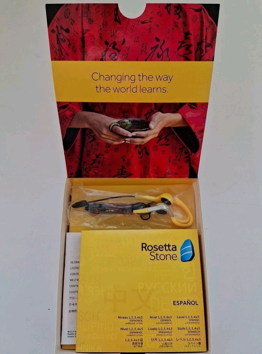 ROSETTA STONE Espanol SPANISH Latin America Level 1-5 COMPLETE SET Open Box