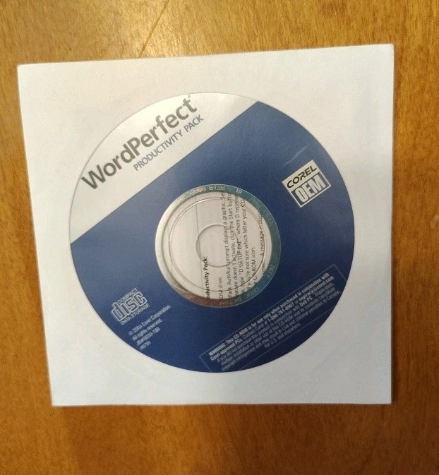 Corel WordPerfect Productivity Pack 2003 PC CD ROM OEM Windows Word Perfect