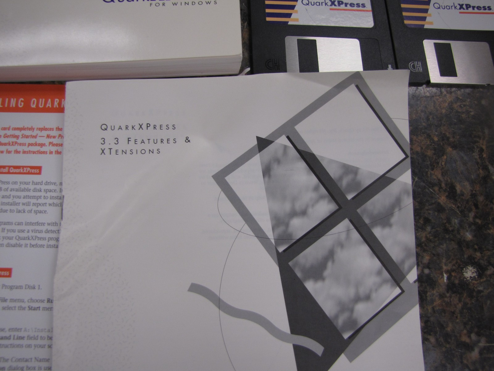 QUARK QuarkXPRESS For Windows Version 3.3 Vintage Computing CIB 3.5″ Disks -HW26