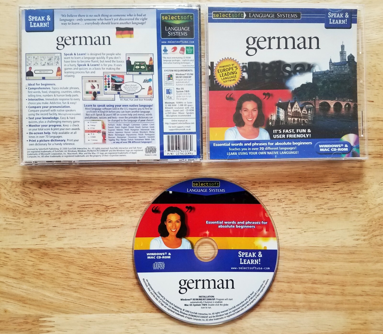 Foreign language software (2 German, one multiple) [Gently used]