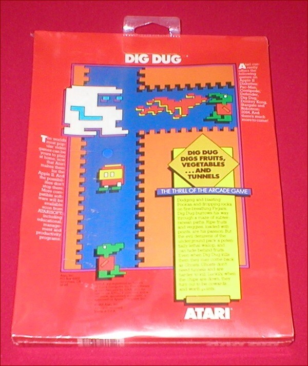 Dig Dug for the Apple II II+ IIe IIc IIgs Computer NEW SEALED