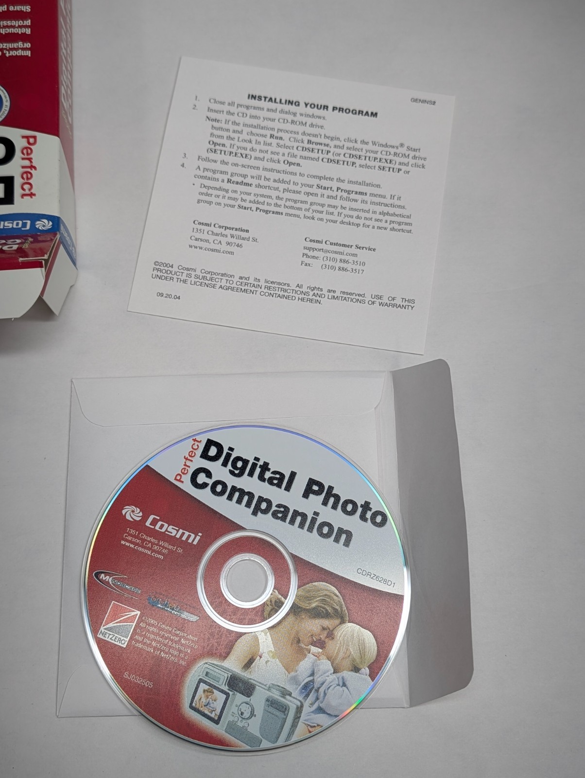 Digital Photo Companion Cosmi CD-Rom Windows 98SE ME XP 2005 PC Software