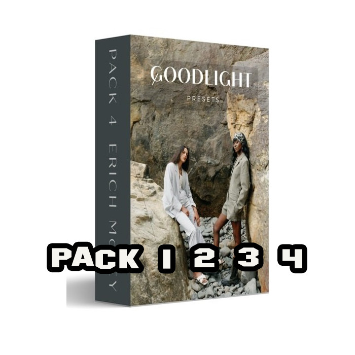 Goodlight lightroom PRESETS – PACK 1 + PACK 2 + PACK 3 + PACK 4 2021