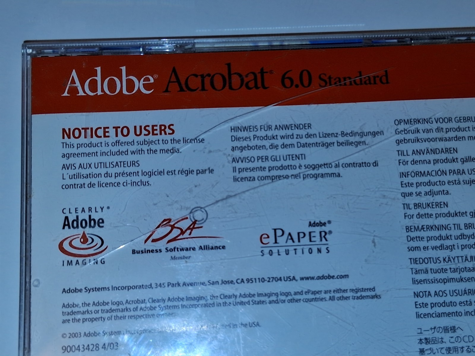 Adobe Acrobat 6.0 Standard 90046061 for Windows PC with Serial Number