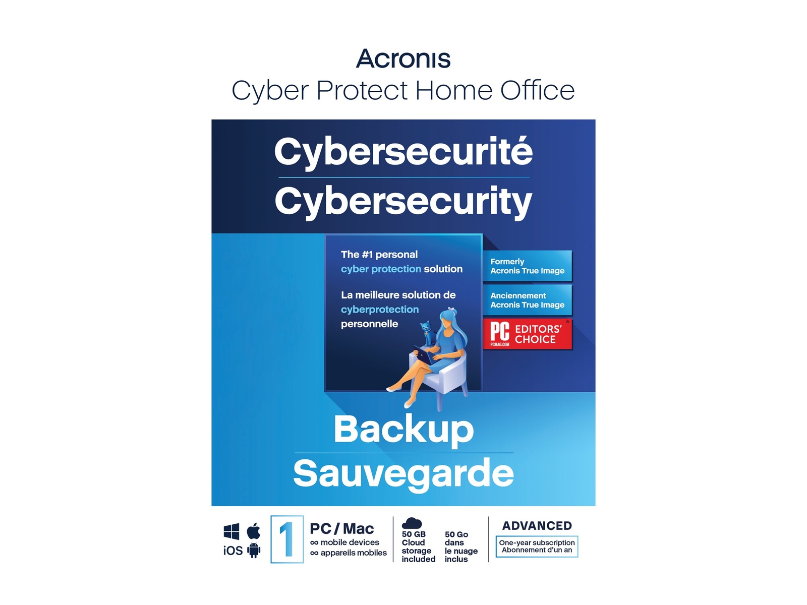 ACRONIS True Image Cloud 1-PC/MAC + 50GB Cloud Storage 1 Year Software