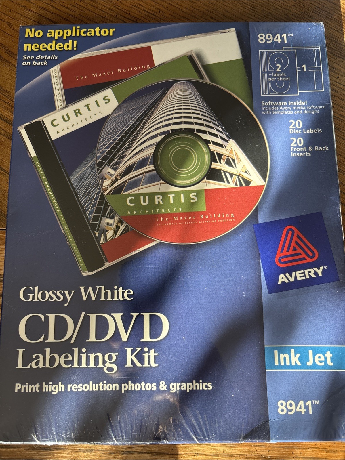 Avery CD/DVD Design Kit MPN 8941 New Sealed Includes 20 Disc Labels & Inserts