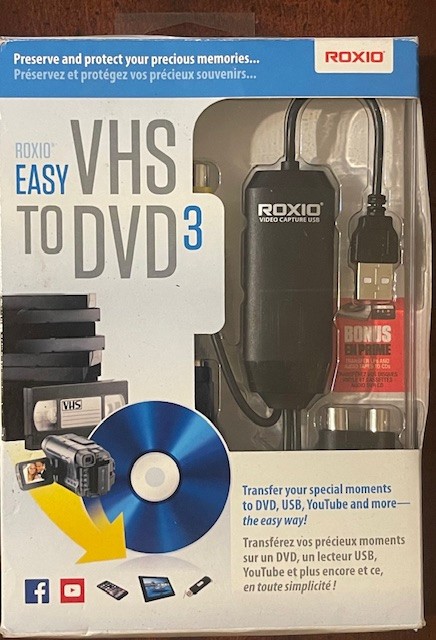 Roxio Easy VHS to DVD 3 Convert Old Home Movies VHS Tapes to DVD 253000 Open Box