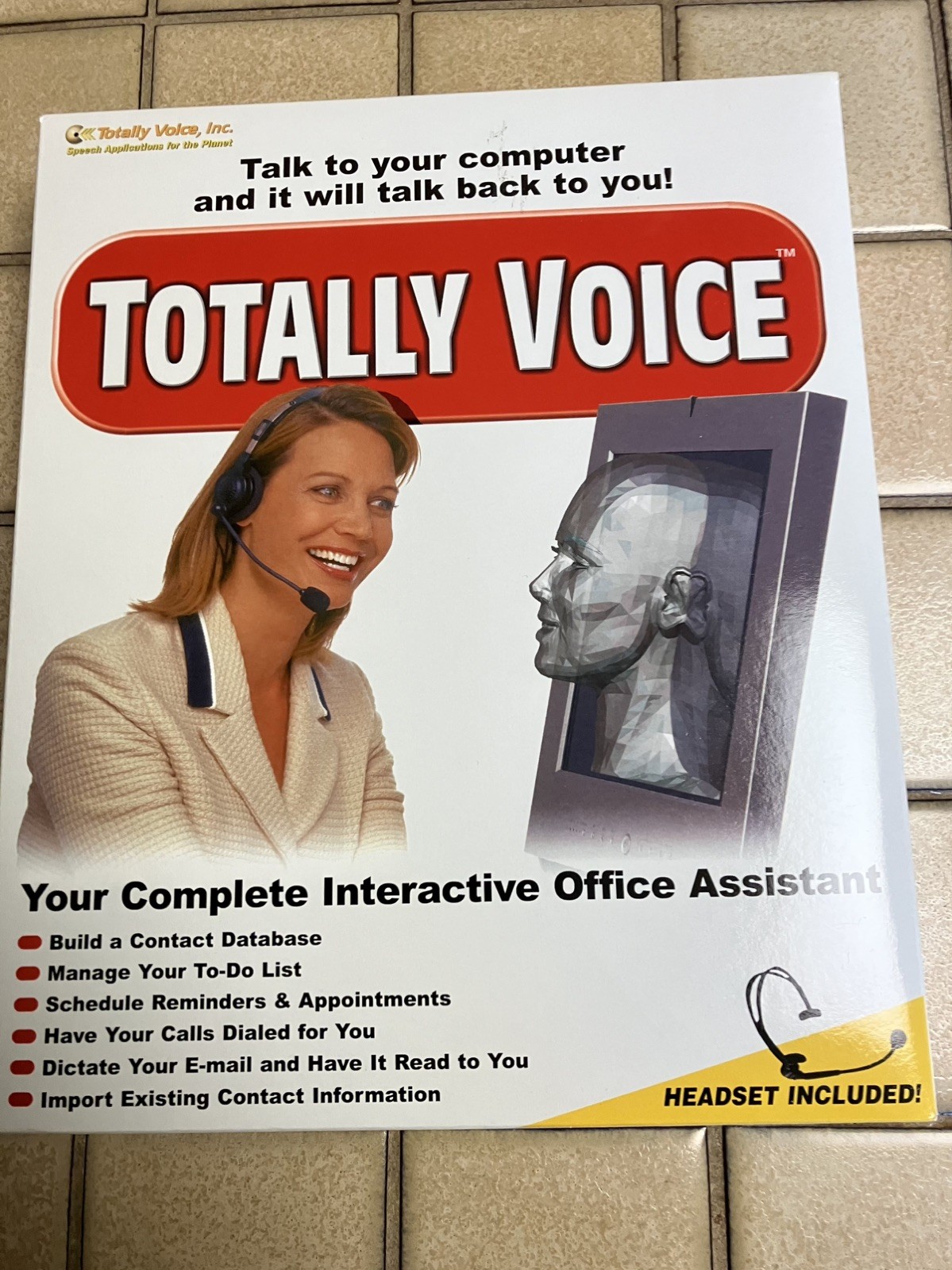 Vintage NEW Interactive Office Assistant – TOTALLY VOICE – PC software (c) 2001