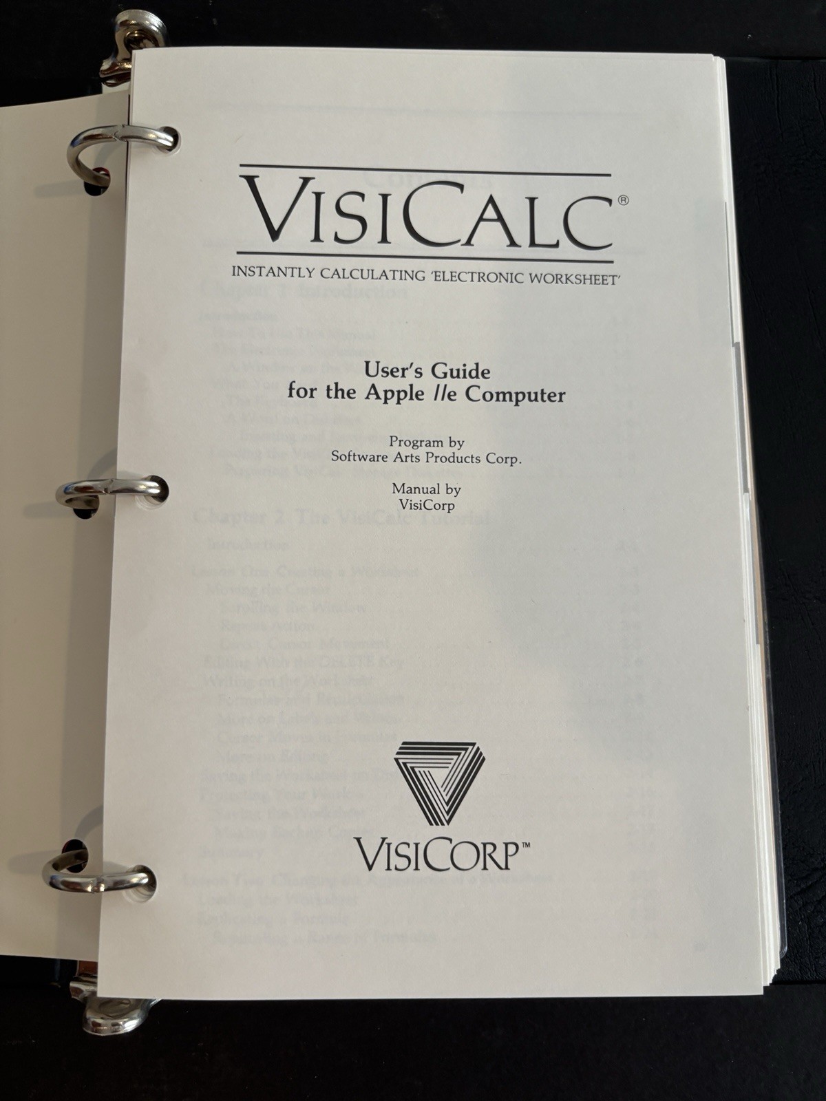 1982 VisiCorp Personal Software Complete W/ Disk For Apple IIe – Ships Free