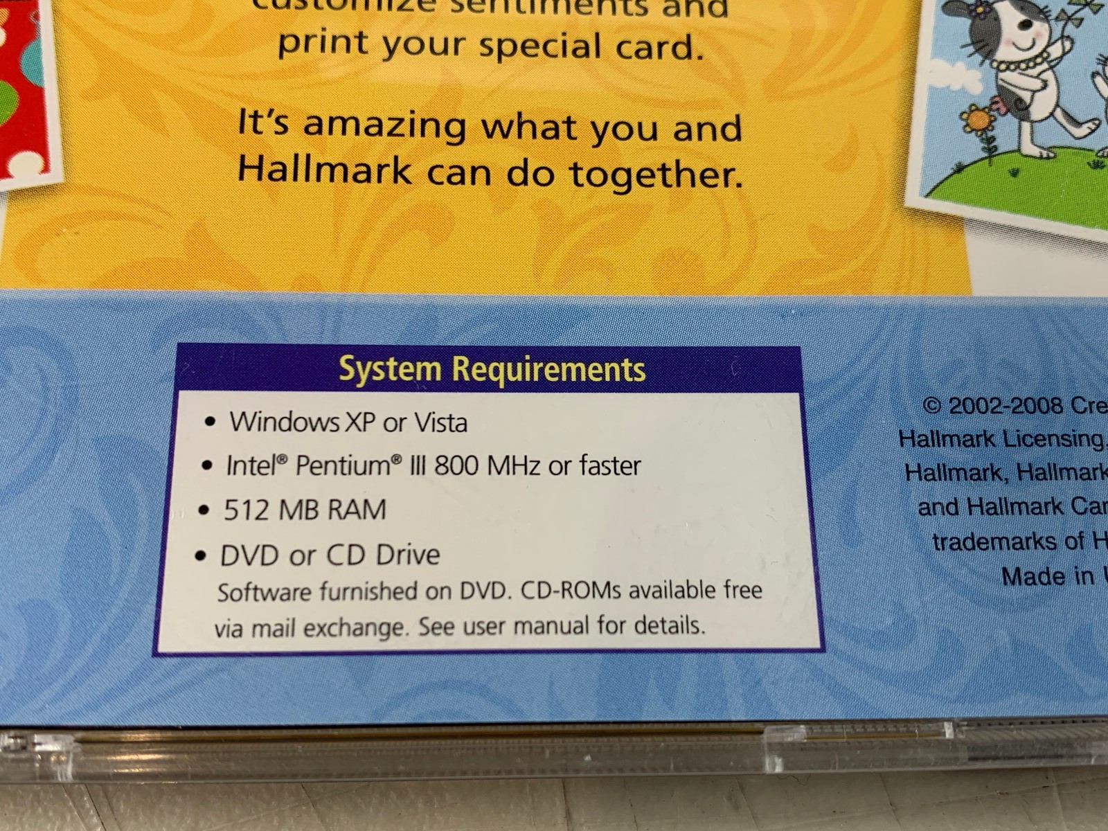 Hallmark Card Studio 2009 Software Disc for Windows XP or Vista