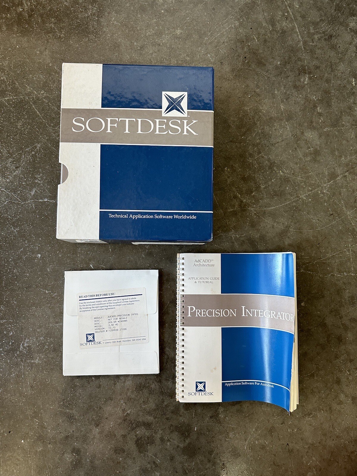 Vintage AdCADD Autodesk Softdesk Precision Integration DOS Windows Ver. 12.10