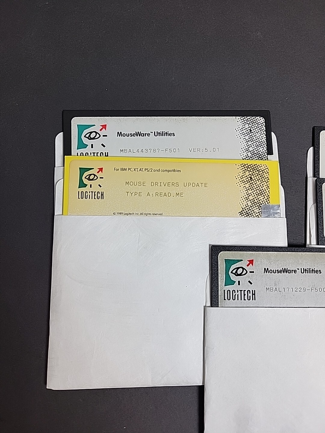 5.25″ Floppy Disk LOGITECH Mouse Ware Utilities Mouseware Lot Bundle 5