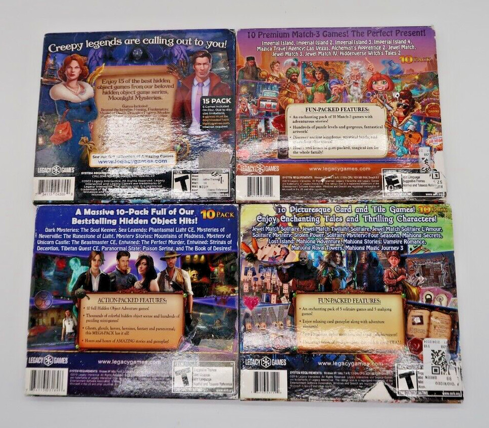 Legacy Game – 4 Game – Wildcard -Greatest Hits – Magical Match – Moonlight Myst.