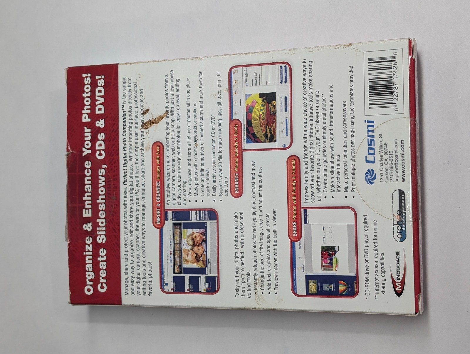 Digital Photo Companion Cosmi CD-Rom Windows 98SE ME XP 2005 PC Software