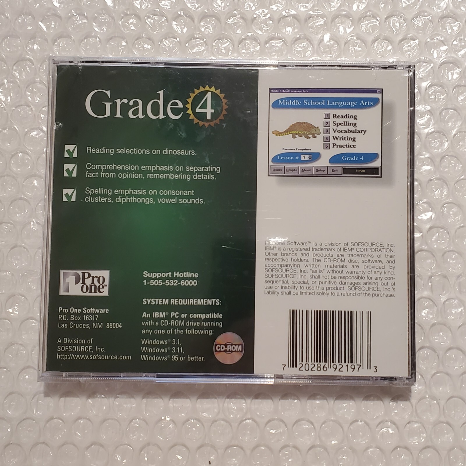 Grade 4&5 Middle School Language Arts PC CD-ROM Software DVD Sealed Bundle