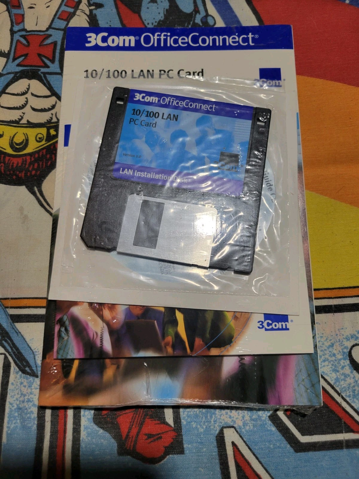 Vtg 3Com Office Connect 10/100 Lan PC Card Guide Installation Disk CD NOS