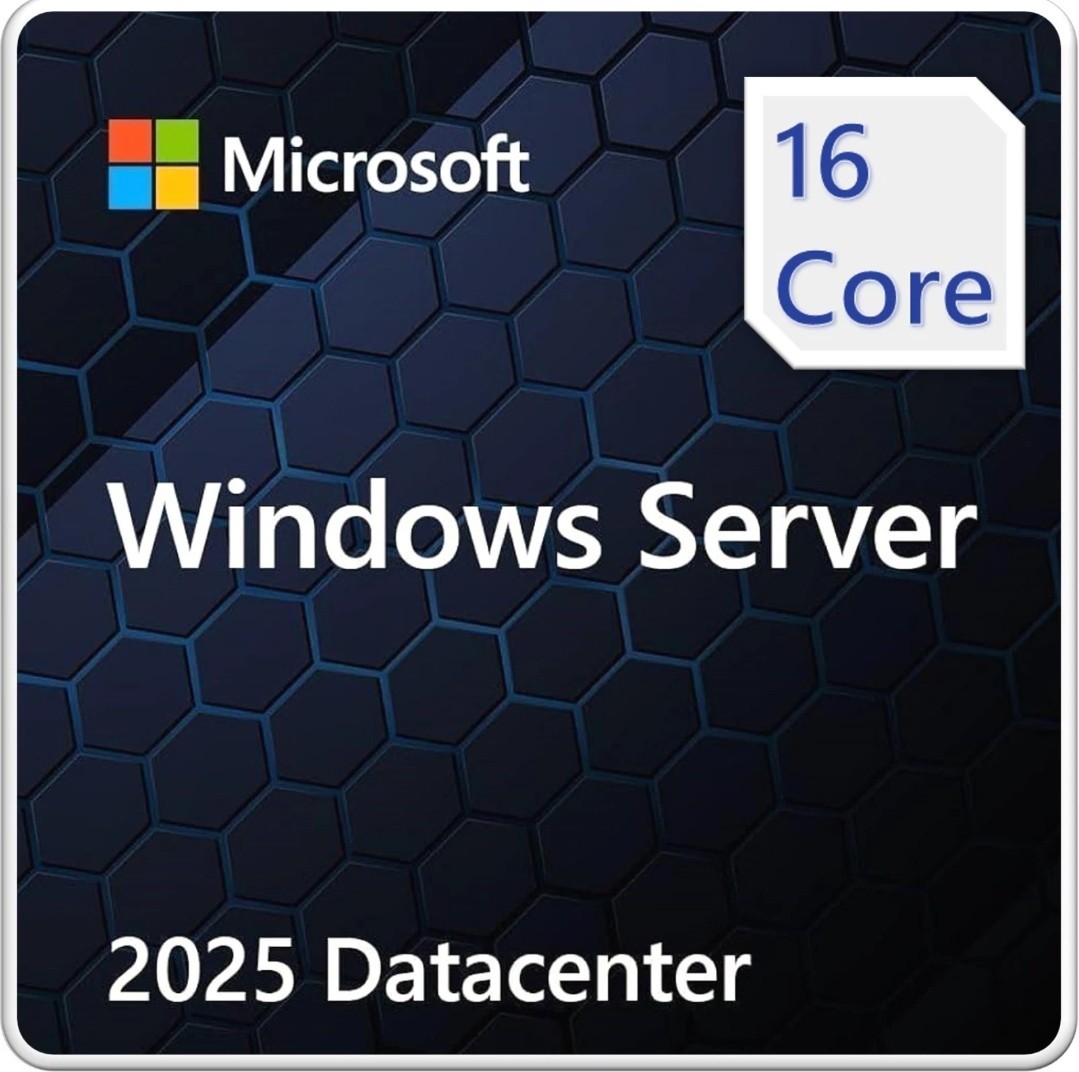 Windows Server 2025 Datacenter – 16 Core License & 50 RDS Device CALs