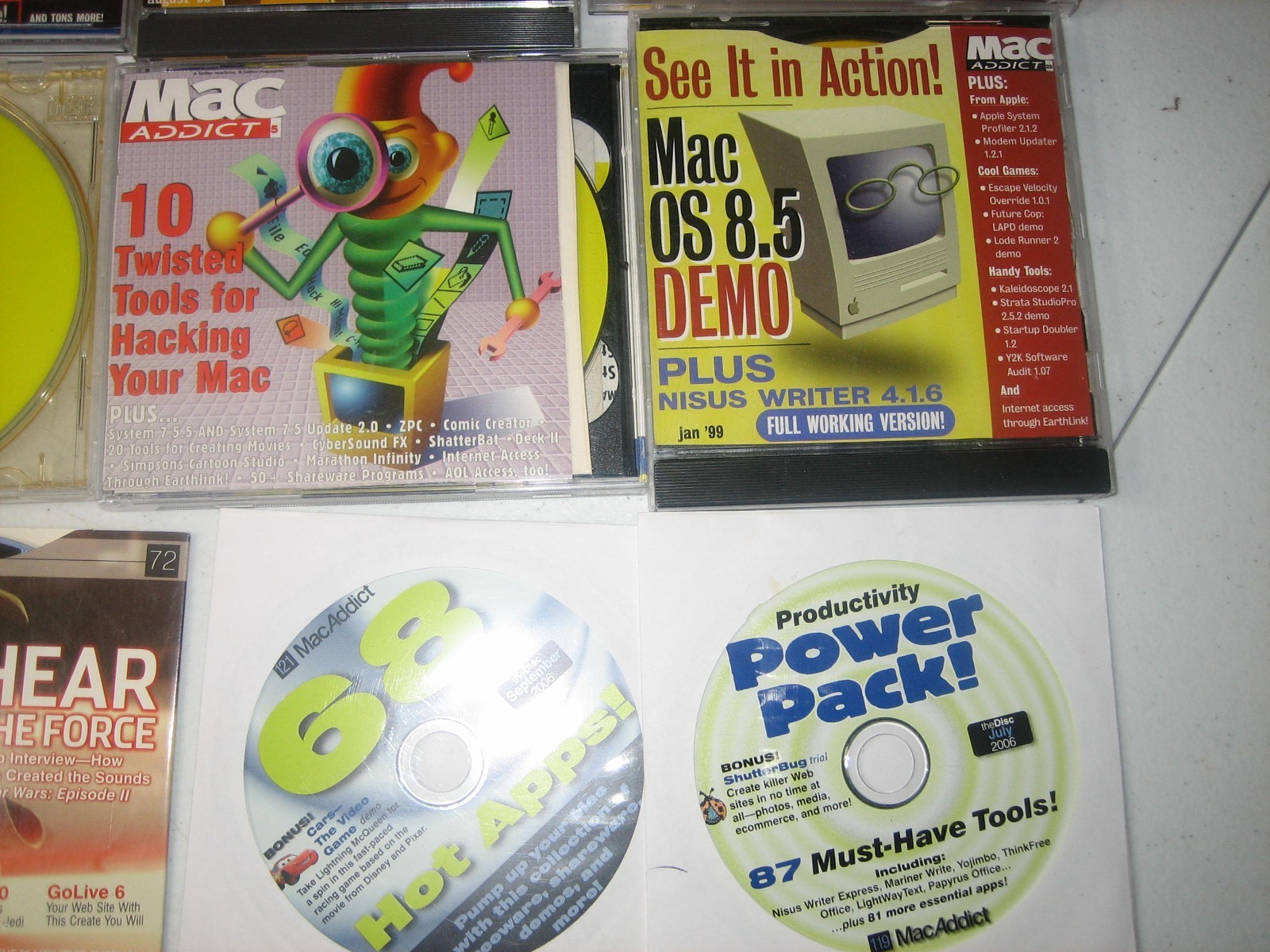 Lot of 15 Vintage MacAddict CD-ROM the Disc 1996, 97, 98, 99, 01, 02, 06